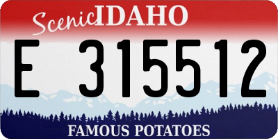 ID license plate E315512