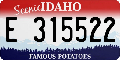 ID license plate E315522