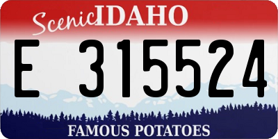 ID license plate E315524