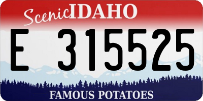 ID license plate E315525