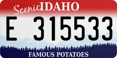 ID license plate E315533