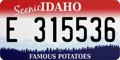 ID license plate E315536