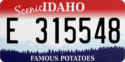 ID license plate E315548