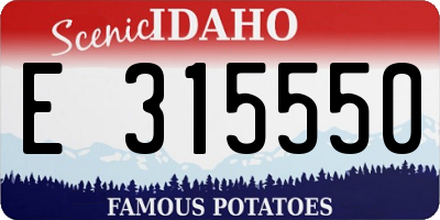 ID license plate E315550