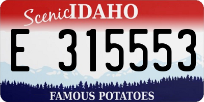 ID license plate E315553