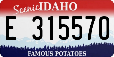 ID license plate E315570