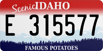 ID license plate E315577