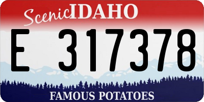 ID license plate E317378