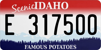 ID license plate E317500