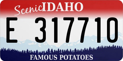 ID license plate E317710