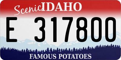 ID license plate E317800