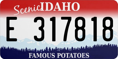 ID license plate E317818