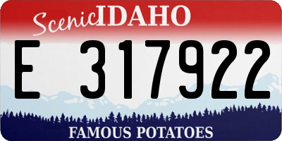 ID license plate E317922