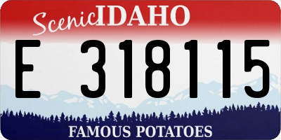 ID license plate E318115