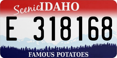 ID license plate E318168