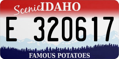 ID license plate E320617
