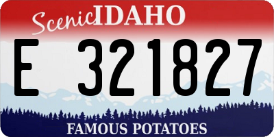 ID license plate E321827