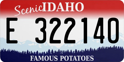 ID license plate E322140