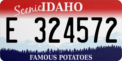 ID license plate E324572