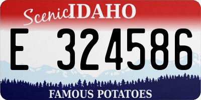ID license plate E324586