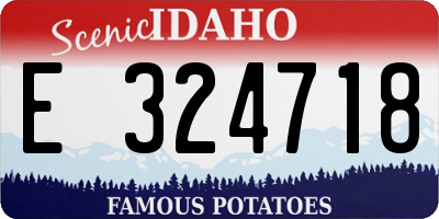 ID license plate E324718