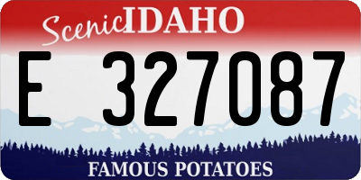 ID license plate E327087