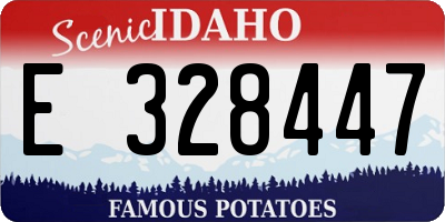 ID license plate E328447