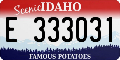 ID license plate E333031