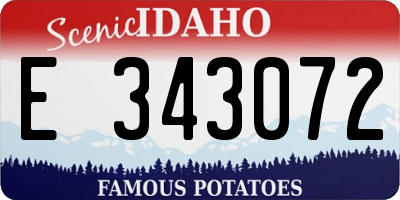 ID license plate E343072