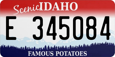 ID license plate E345084