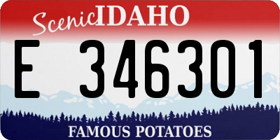ID license plate E346301