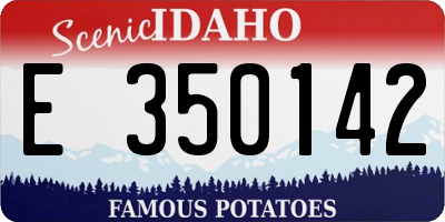 ID license plate E350142