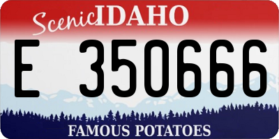 ID license plate E350666