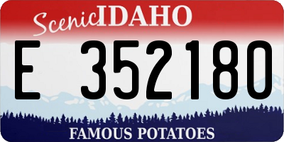ID license plate E352180