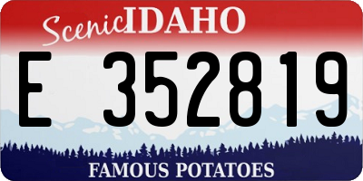 ID license plate E352819