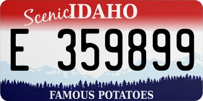 ID license plate E359899