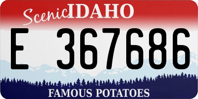 ID license plate E367686