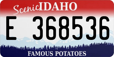 ID license plate E368536