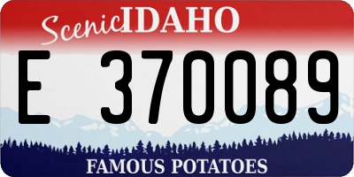 ID license plate E370089