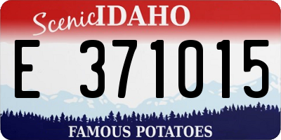 ID license plate E371015