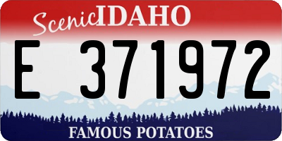 ID license plate E371972