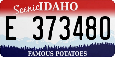 ID license plate E373480