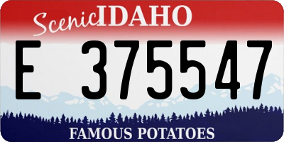 ID license plate E375547