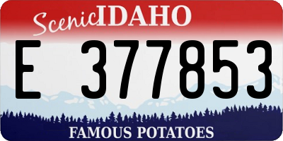 ID license plate E377853