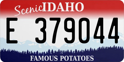 ID license plate E379044