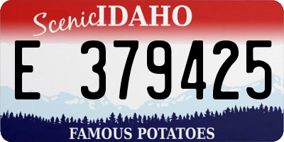ID license plate E379425