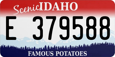 ID license plate E379588