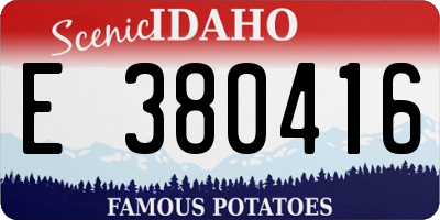 ID license plate E380416