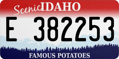ID license plate E382253