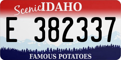 ID license plate E382337